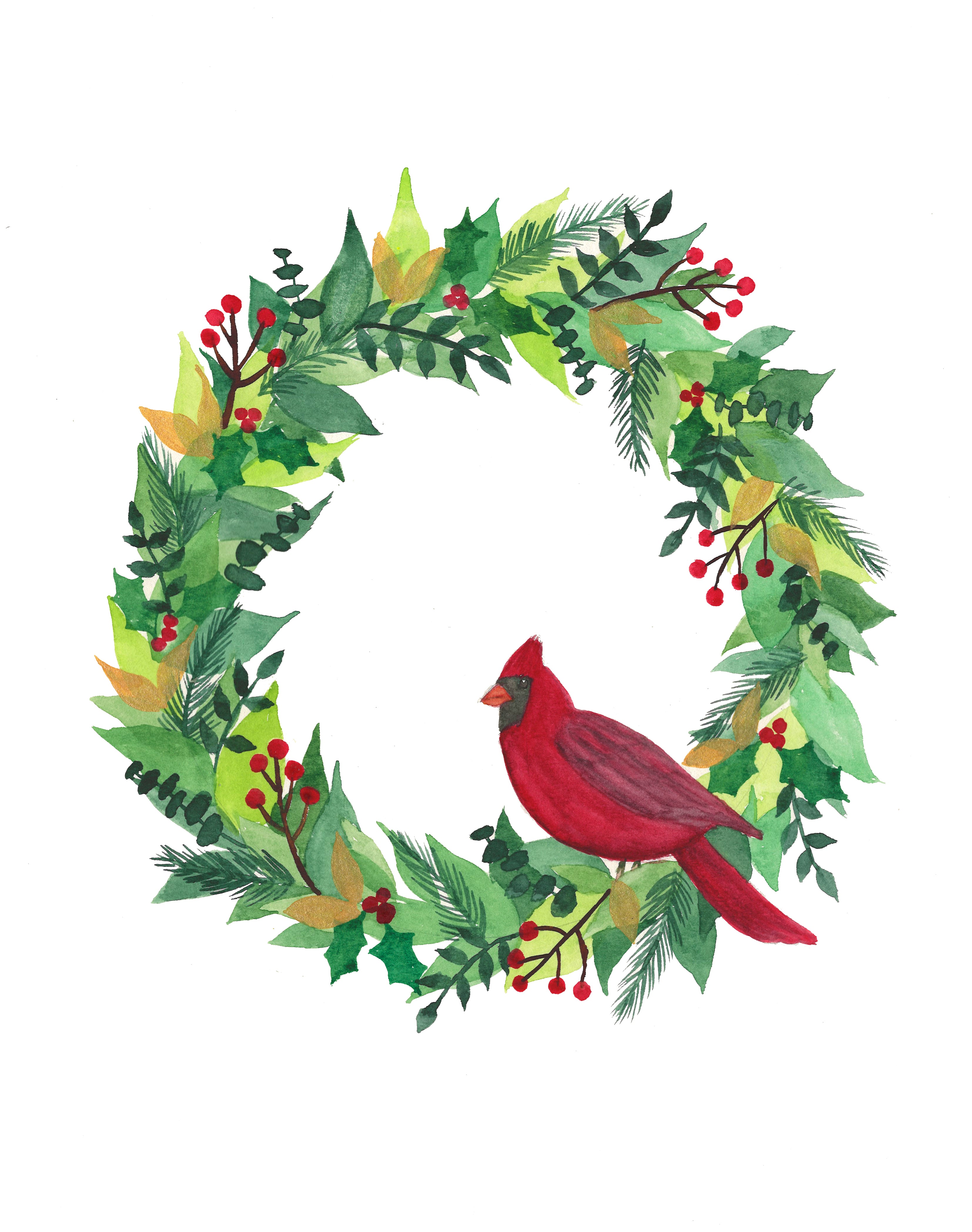 Christmas Watercolor Workshop in the Prairie Gardens Greenhouses